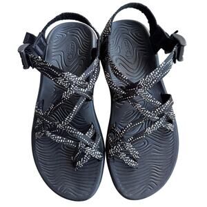 Chaco Women's ZX3 Classic Sport Sandal Hiking Gorpcore Shoes Dash Black Strappy